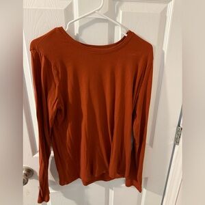 Time and Tru Women's Burnt Orange Long Sleeve Top